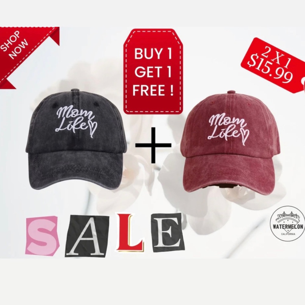 Set 2 Hats Mom life